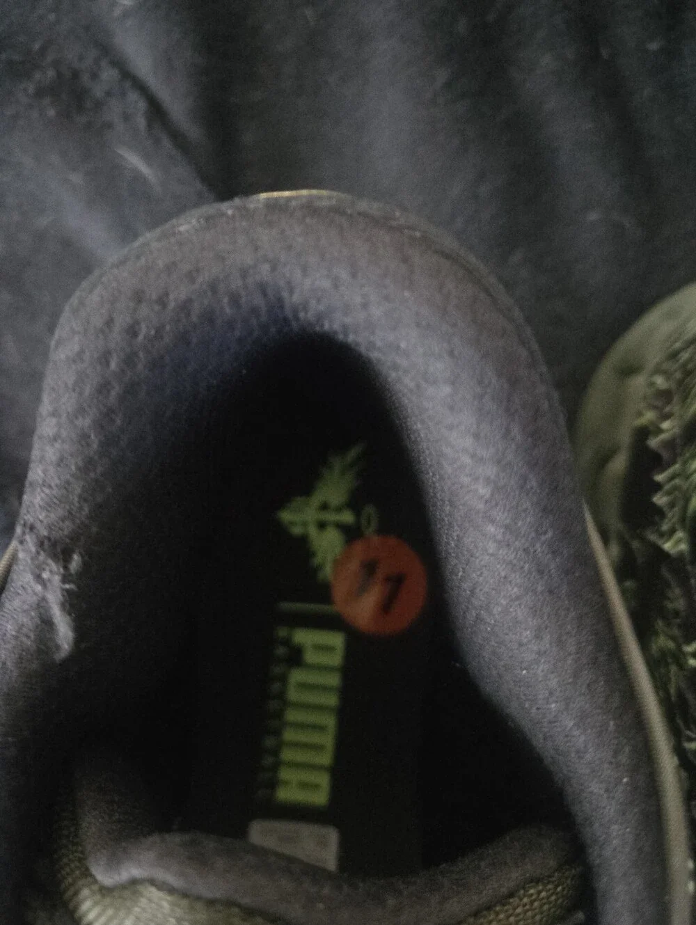 Men's PUMA  LIMITED EDITION.Black and Lime Patterned Low-Top Sneakers